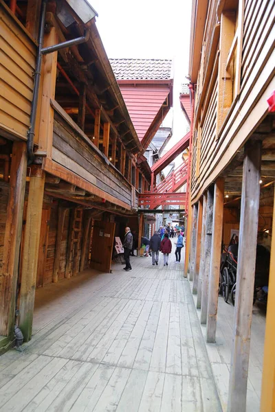 Famous Landmark Bergen Norway Hanseatic League Houses Its Colorful Facades — Stock Photo, Image