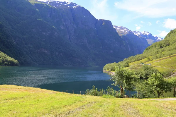 로피요 르드는 피오르드의 풍경을 연상시키고 노르웨이의 페리를 — 스톡 사진