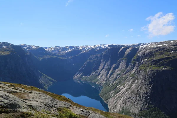 Camino Trolltunga Noruega — Foto de Stock