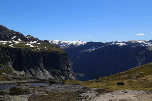Δρόμος Για Την Trolltunga Νορβηγία — Φωτογραφία Αρχείου