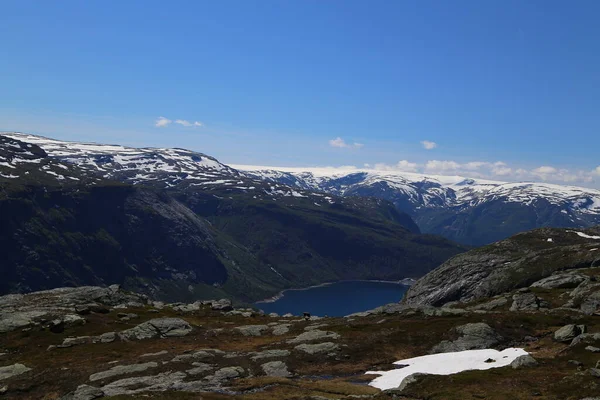 Caminho Para Trolltunga Noruega — Fotografia de Stock