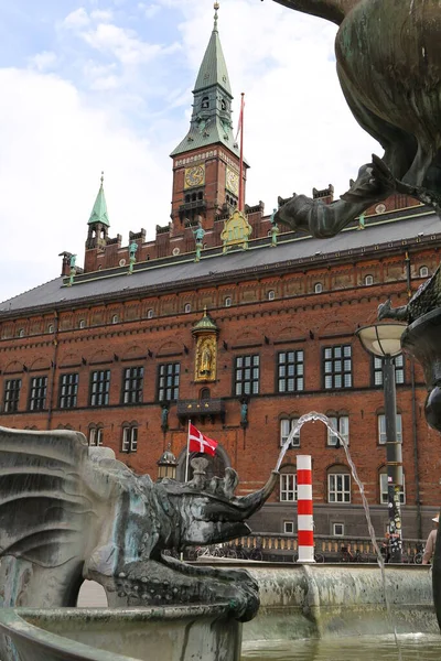 Деталі Копенгагенської Міської Зали Данії — стокове фото