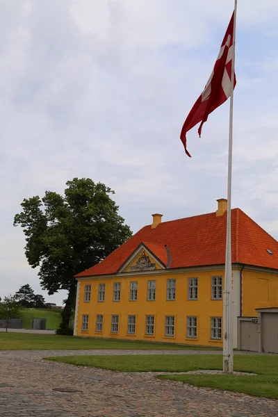 Θέα Στους Κόκκινους Στρατώνες Της Ακρόπολης Του Καστελίου Στην Κοπεγχάγη — Φωτογραφία Αρχείου