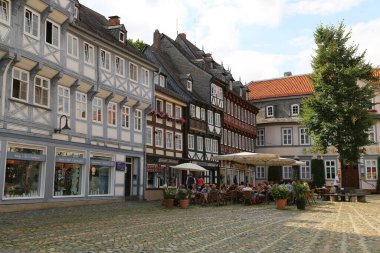 Eski Goslar kasabasında, Aşağı Saksonya, Almanya