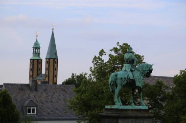Eski Goslar kasabasında, Aşağı Saksonya, Almanya