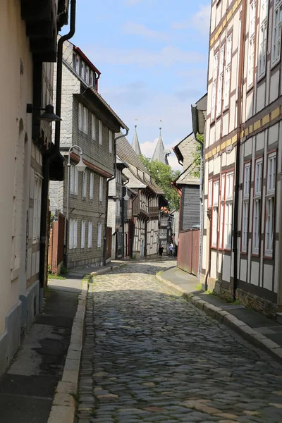 Street Gamlebyen Goslar Niedersachsen Tyskland – stockfoto