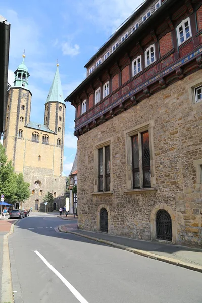 Straße Der Altstadt Von Goslar Niedersachsen Deutschland — Stockfoto