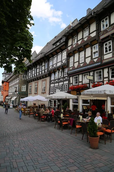 Ulice Starém Městě Goslar Dolní Sasko Německo — Stock fotografie