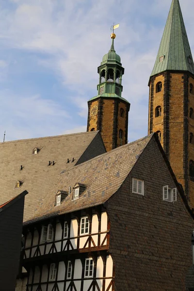 Rua Cidade Velha Goslar Baixa Saxônia Alemanha — Fotografia de Stock
