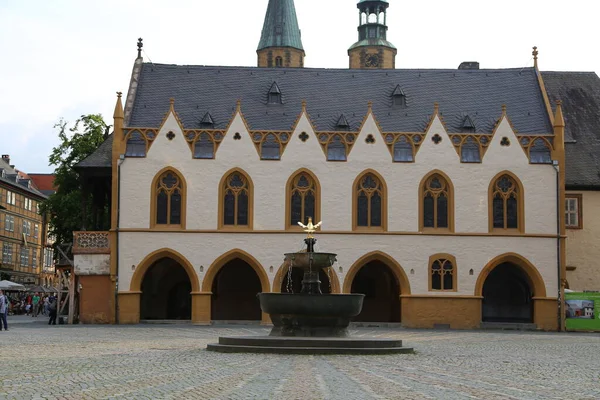 Σπίτια Στην Πλατεία Της Αγοράς Στο Goslar Γερμανία — Φωτογραφία Αρχείου