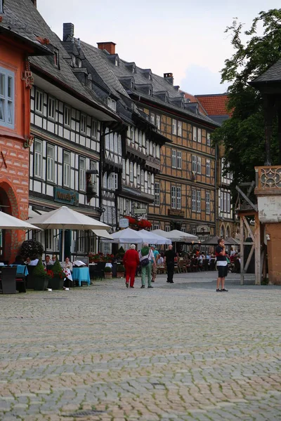 Straat Oude Binnenstad Van Goslar Nedersaksen Duitsland — Stockfoto