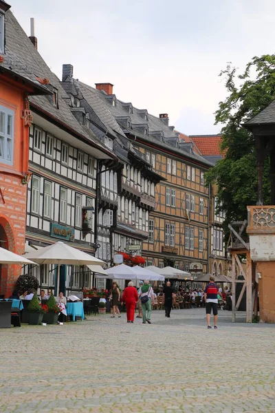 Straat Oude Binnenstad Van Goslar Nedersaksen Duitsland — Stockfoto