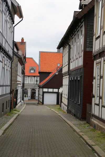 Rue Dans Vieille Ville Goslar Basse Saxe Allemagne — Photo