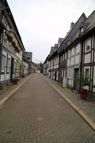 Rua Cidade Velha Goslar Baixa Saxônia Alemanha — Fotografia de Stock