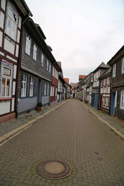 Street Gamlebyen Goslar Niedersachsen Tyskland – stockfoto