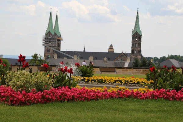 Sıcak Bir Yaz Akşamında Bamberg Katedrali — Stok fotoğraf