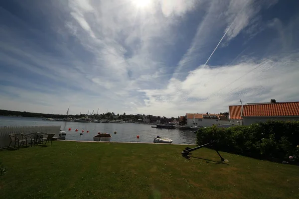 Día Verano Tranquilo Marina Kristiansand Lillesand Noruega — Foto de Stock