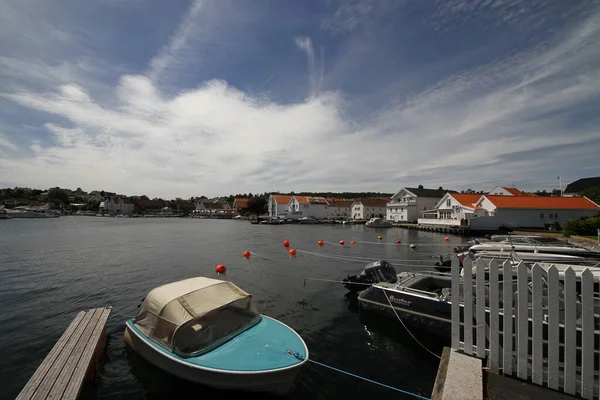 Día Verano Tranquilo Marina Kristiansand Lillesand Noruega —  Fotos de Stock