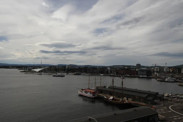 Uitzicht Haven Van Oslo Stockfoto