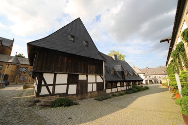  Eski Goslar kasabasında, Aşağı Saksonya, Almanya