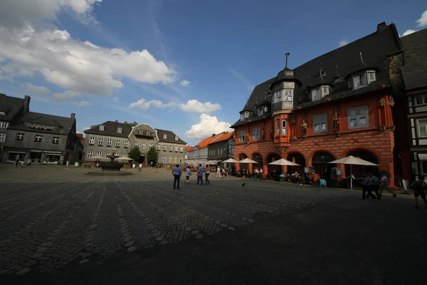 Ulice Starém Městě Goslar Dolní Sasko Německo — Stock fotografie