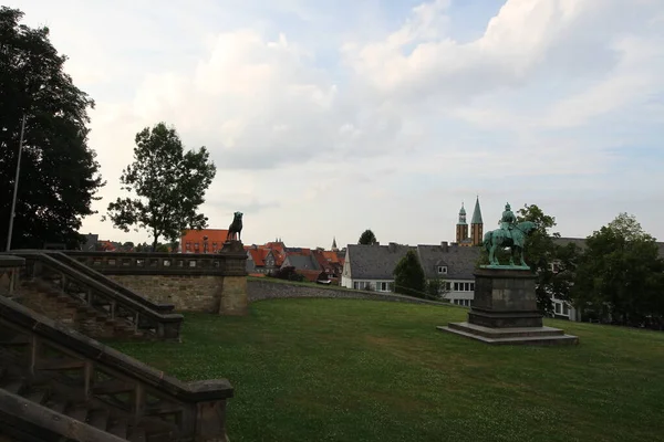 Strada Nel Centro Storico Goslar Bassa Sassonia Germania — Foto Stock