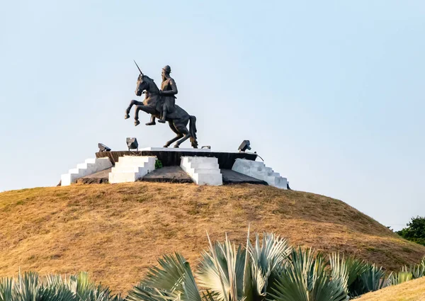 Plan Angle Bas Statue Guerrier Sikh Bhai Fateh Singh Histor — Photo