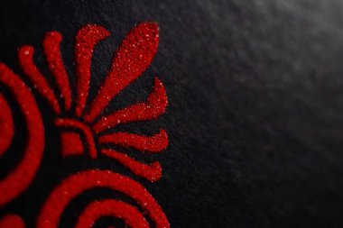 Koyu arkaplanda fotokopi alanı olan güzel bir rangoli. Deep Awali kavramı