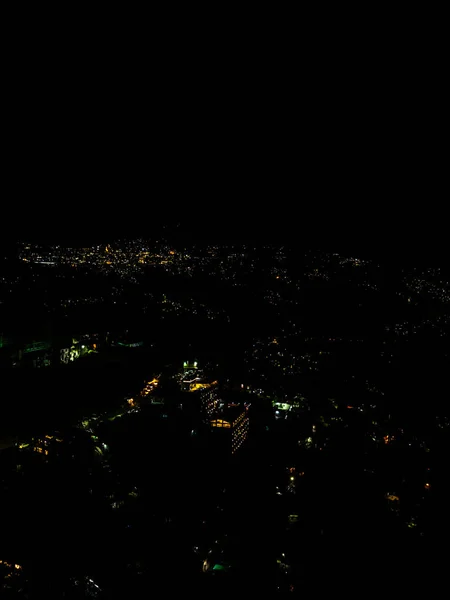 Fotografia Potrait Paisagem Urbana Visão Aérea Noite — Fotografia de Stock