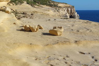 Xlendi Körfezi kıyıları, Gozo Adası, Malta