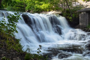 Norveç, Oslo 'da Akerselva nehri boyunca şelale 