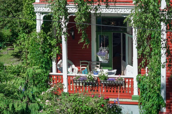 Ξύλινο σπίτι στο Όσλο, Νορβηγία — Φωτογραφία Αρχείου