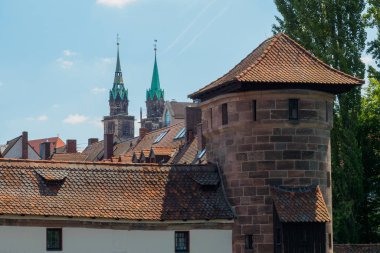 Eski kasaba Nuremberg, Bavyera, Almanya