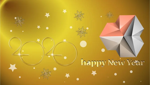 Φωτεινό εορταστικό υπόβαθρο στο διανυσματικό σχεδιασμό για το ευτυχισμένο νέο έτος 2020 σας. — Διανυσματικό Αρχείο