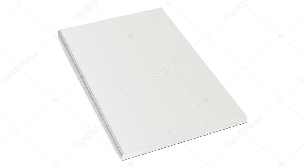 Vector layout for a lying book on a white background