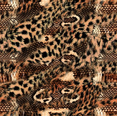 Leopar desenli kobra derisi.