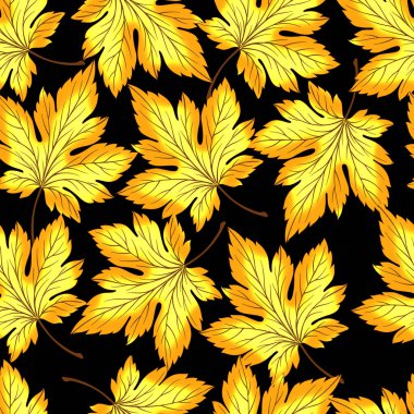  Dalları pürüzsüz sonbahar yaprakları