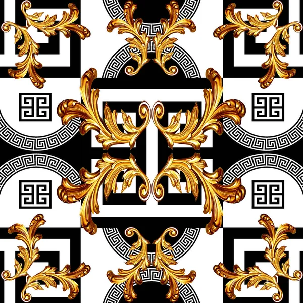 modern baroque with greek design seamless pattern