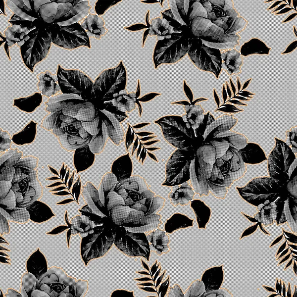 Λουλούδι Σχέδιο Φύλλων Χωρίς Ραφή Μοτίβο — Φωτογραφία Αρχείου