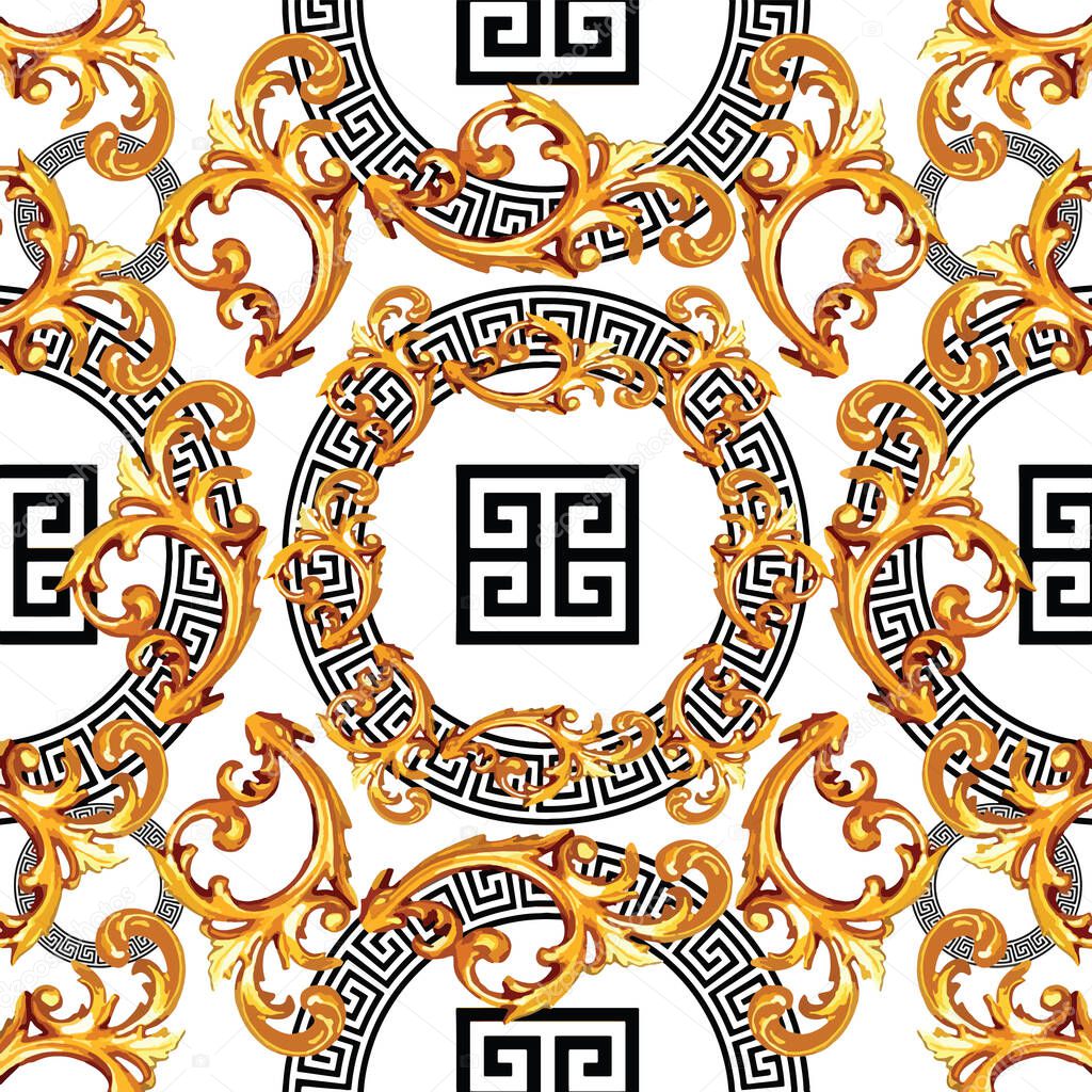 modern baroque style with greek design pattern