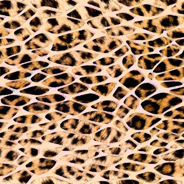 Texture Pelle Leopardo Disegno Astratto Modello Stile Geometrico — Foto Stock