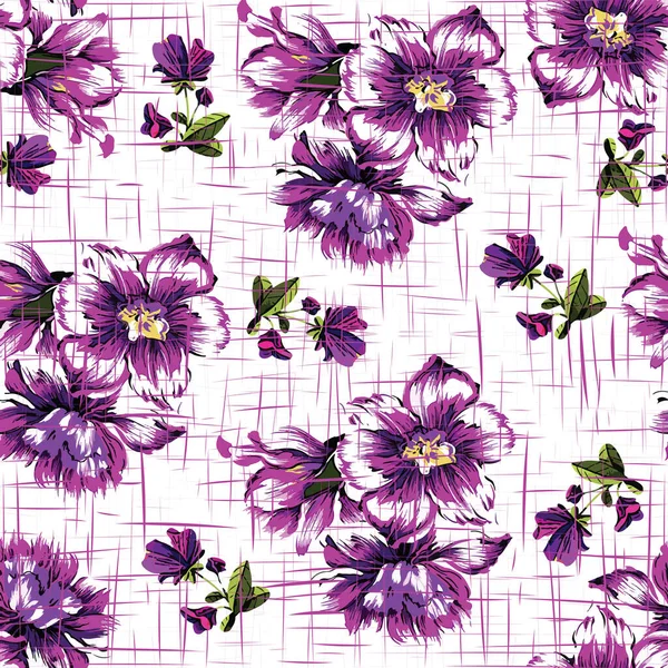 hand draw beautiful flower with leave and branches design