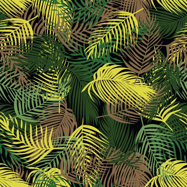 Seamless Flower Palm Tree Leaf Pattern — Stock Photo, Image