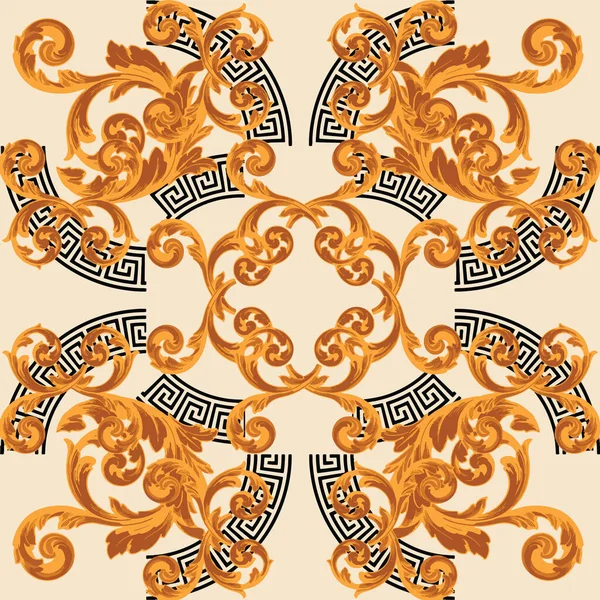 Золотой Цвет Стиле Барокко Греческим Дизайном — стоковое фото