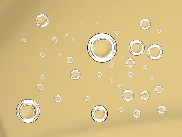 Illustration 3D, fond de cercles et boules abstraction . — Photo