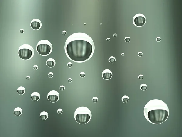 Illustrazione 3D, sfondo da cerchi e palle astrazione . — Foto Stock