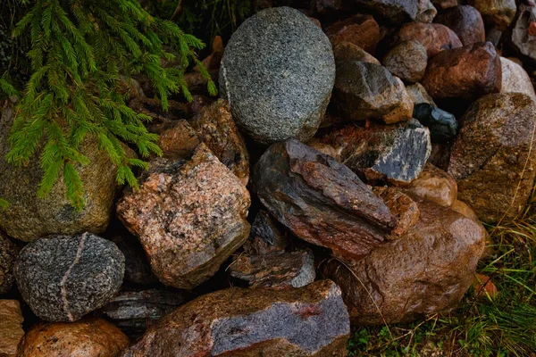 Des Pierres Granit Des Roches Nous Ont Mis Arrière Plan — Photo