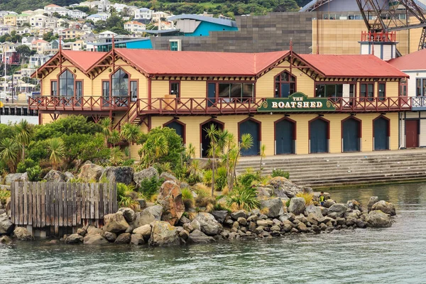 Boatshed Clube Esportivo Histórico Para Remadores Orla Marítima Wellington Nova — Fotografia de Stock