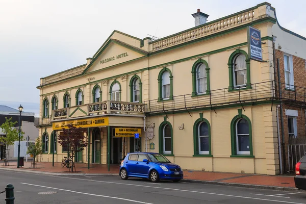 Masonic Hotel Histórico Edificio Eduardiano Cambridge Nueva Zelanda Fue Erigido — Foto de Stock