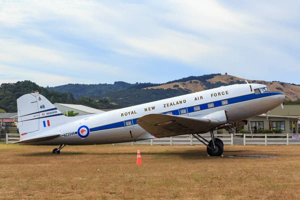 Historyczny Samolot Douglas Lat Tych Namalowany Kolorach Royal New Zealand — Zdjęcie stockowe